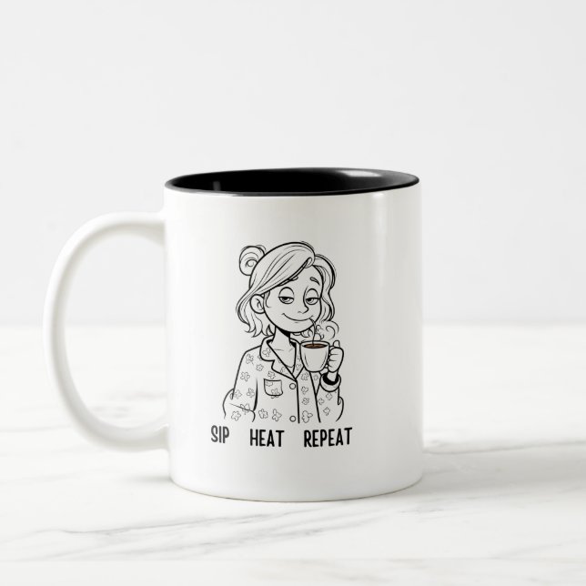 Taza Bicolor Funny Sarcastic Mom Mug (Izquierda)