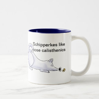 Taza Bicolor Funny Schipperke Dog Personalizado