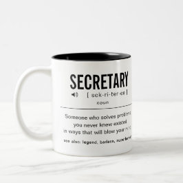 Taza Bicolor Funny Secretario Personalizado