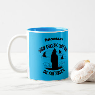 Taza Bicolor Funny sharers chasers personalizado del club de su