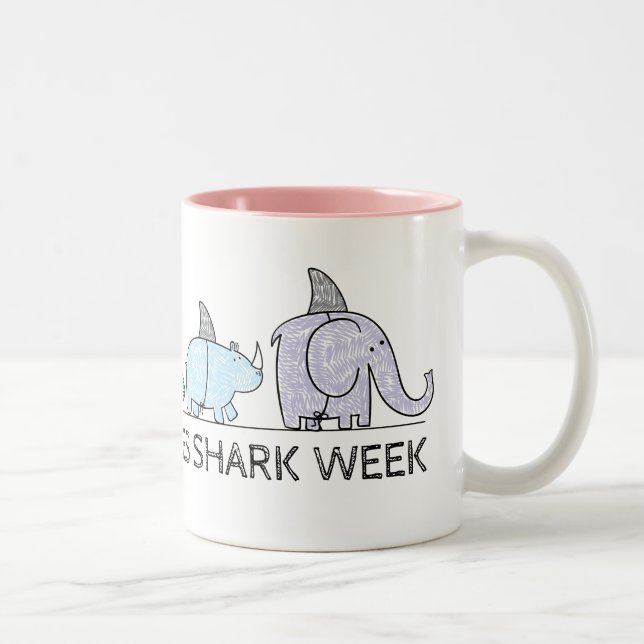 Taza Bicolor Funny Shark Week (Derecha)