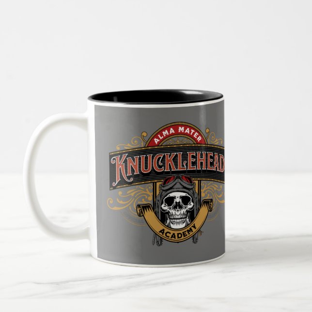Taza Bicolor Funny Skull Knucklehead Academy (Izquierda)