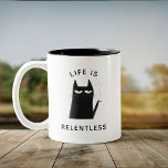 Taza Bicolor Funny Smony Coworker Trendy Quote Office<br><div class="desc">¡Empieza tu jornada laboral con una risa! Este divertido y moderno tazón de café de dos tonos es el regalo perfecto para tu compañero de trabajo o trabajo favorito. ¡Es obligatorio para todo aquel que se alimente de cafeína,  cigarrillos y sarcasmo!</div>