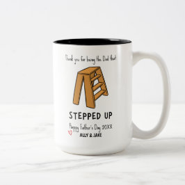 Taza Bicolor Funny Stepdad Pun