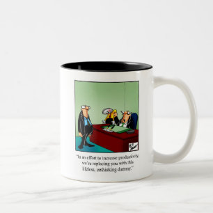 Taza Bicolor Funny Workplace Boss Humor Mug