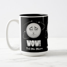 Taza Bicolor Funny "Wow" Moon Face Coffee Mug