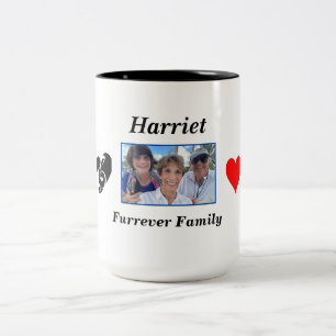 Taza Bicolor Furrever Family Personalized Mug
