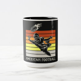 Taza Bicolor Fútbol americano de dos tonos de café