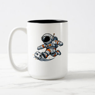 Taza Bicolor Fútbol Astronauta