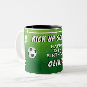 Taza Bicolor Fútbol Ball Niños Deportivos Cumpleaños