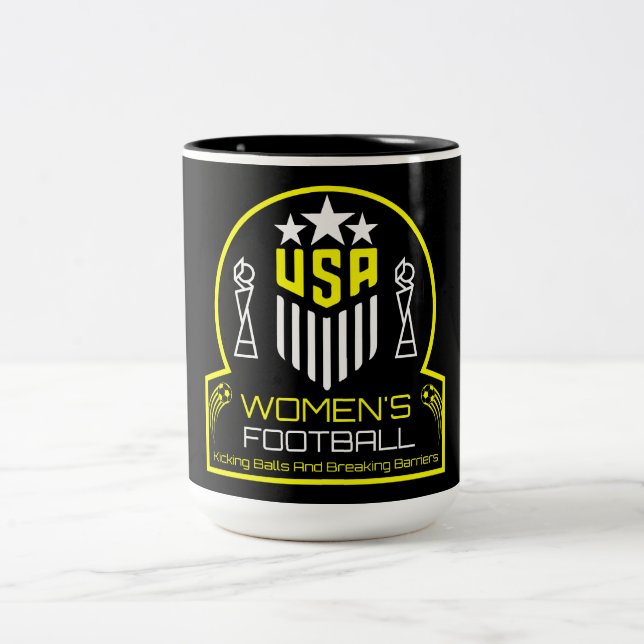 Taza Bicolor Fútbol femenino americano (Centro)