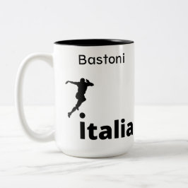 Taza Bicolor Fútbol Italia, personalizable