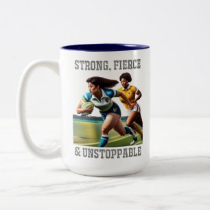Taza Bicolor Futbolistas Del Rugby Mug De Dos Tonos
