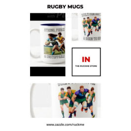 Taza Bicolor Futbolistas Del Rugby Mug De Dos Tonos