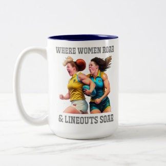 Taza Bicolor Futbolistas Del Rugby Mug De Dos Tonos