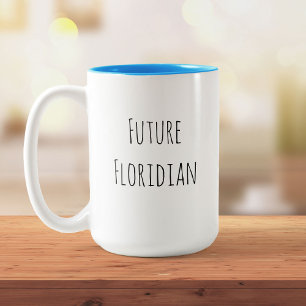 Taza Bicolor Futuro Personalizado gracioso Floridian Beach Moda