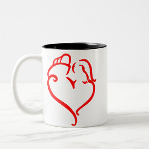Taza Bicolor FW6   Pareja de bomberos