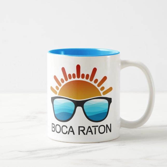 Taza Bicolor Gafas de sol Boca Raton Florida (Derecha)