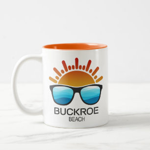 Taza Bicolor Gafas de sol de Buckroe Beach Virginia