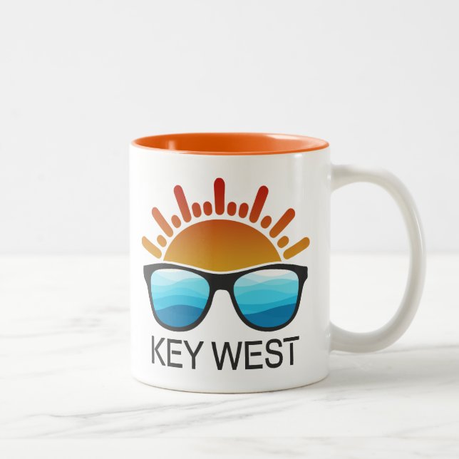 Taza Bicolor Gafas de sol Key West Florida (Derecha)