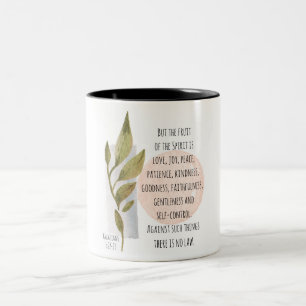 Taza Bicolor Galatians 5:22-23 Fruit of the Spirit is Love Joy