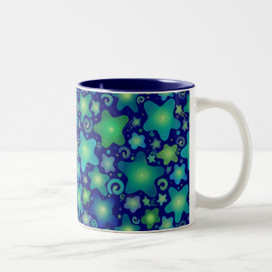 Taza Bicolor Galaxia acuarela brillante