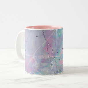 Taza Bicolor galaxia de patrón abstracto de dos tonos café Mug