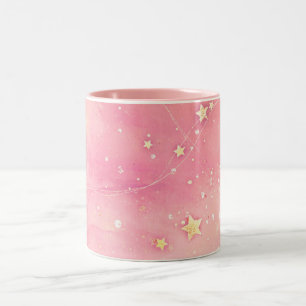 Taza Bicolor galaxia de patrón abstracto de dos tonos café Mug