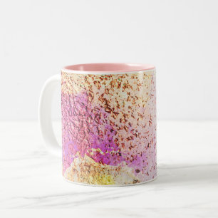 Taza Bicolor galaxia de patrón abstracto de dos tonos café Mug