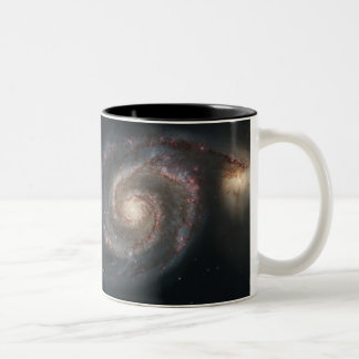 Taza Bicolor Galaxia de Whirlpool (M51) y galaxia del compañero