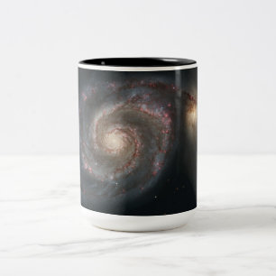 Taza Bicolor Galaxia del Remolino (Espacio) (Universo) (Messier