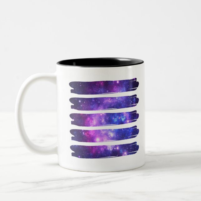 Taza Bicolor Galaxia espacial artística (Izquierda)