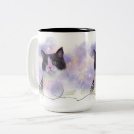 Taza Bicolor Galaxy Lovely Cat