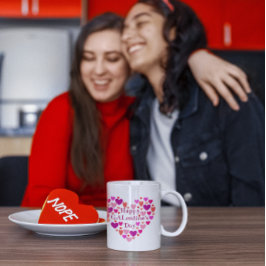 Taza Bicolor GALentines Day Pink Hearts Mug