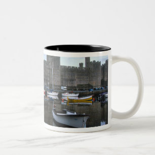 Taza Bicolor Gales, castillo de Caernarfon, uno de los