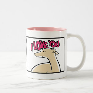 Taza Bicolor Galgo estilizado “I arrolló a You "