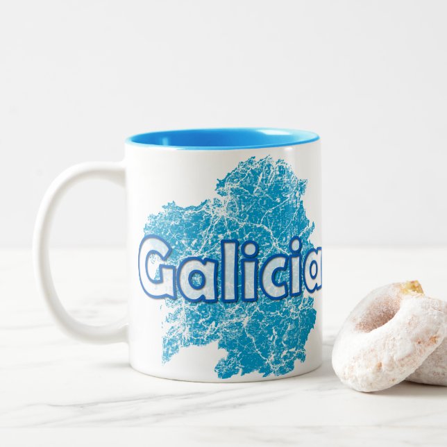 Taza Bicolor Galicia (Con donut)
