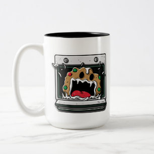 Taza Bicolor Galleta de Navidad Divertida Gritando desde el Hor