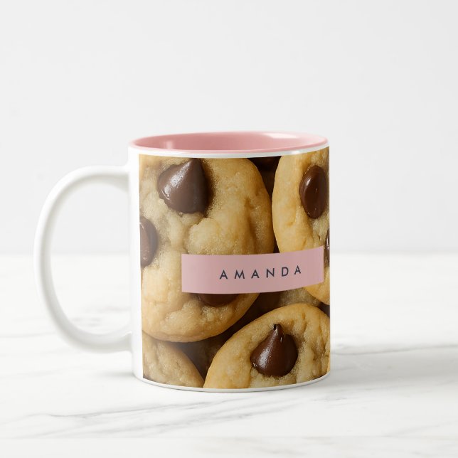 Taza Bicolor Galleta Personalizada con Chispas de Chocolate (Izquierda)