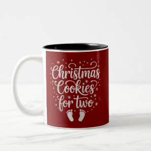 Taza Bicolor Galletas De Navidad Para Dos Embarazo De Maternida