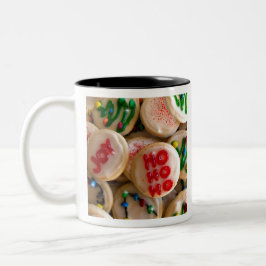 Taza Bicolor Galletas navideñas caseras divertidas