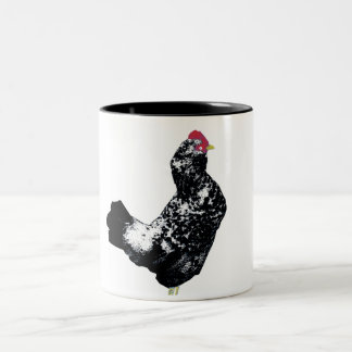 Taza Bicolor Gallina azul # 2