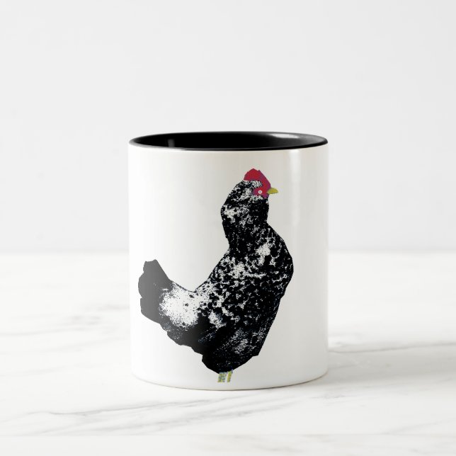 Taza Bicolor Gallina azul # 2 (Centro)
