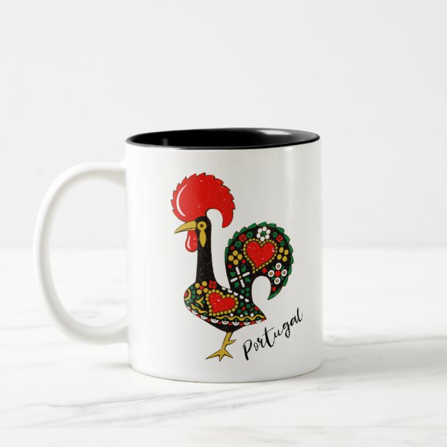 Taza Bicolor Gallo de Galo de Barcelos portuguese (Izquierda)