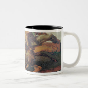 Taza Bicolor Galope de cuatro jinetes