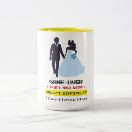 Taza Bicolor Game Over caneca