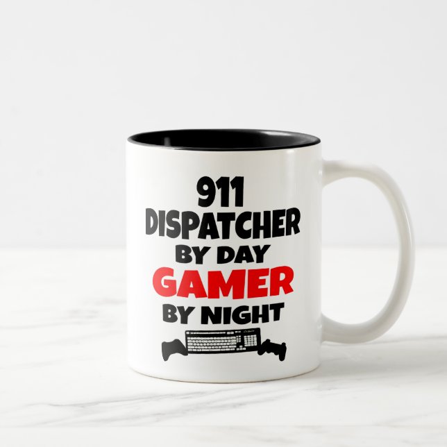 Taza Bicolor Gamer 911 Dispatcher (Derecha)