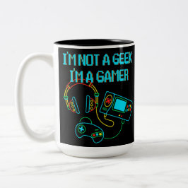 Taza Bicolor Gamer Retro Neon Black