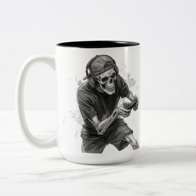 Taza Bicolor Gamer Skeleton  (Izquierda)