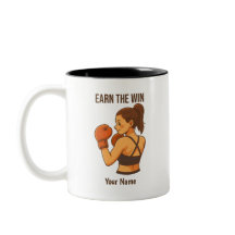 Gana La Victoria Boxeo Chica Nombre Personalizado